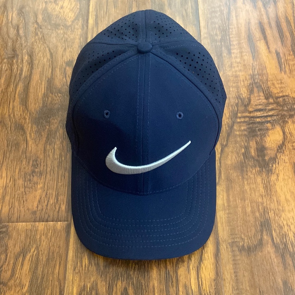 Nike Dark Blue Performance Cap with White Swoosh
